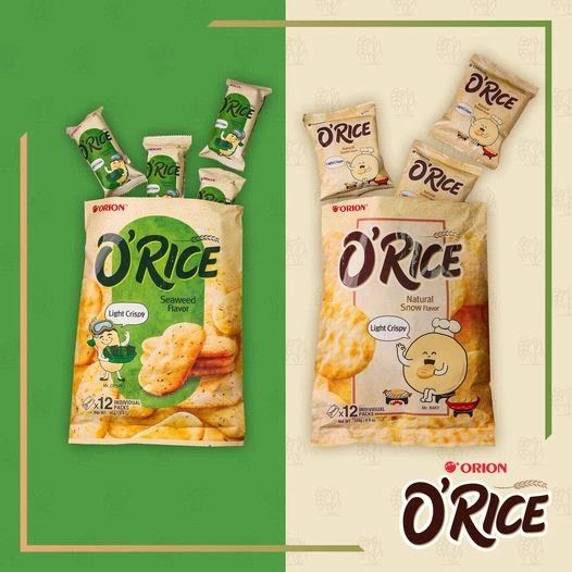 Orion O'Rice crackers natural snow sweet cracker biscuits tidbits baked