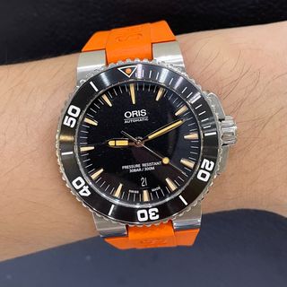 Oris aquis rubber strap for sale discount