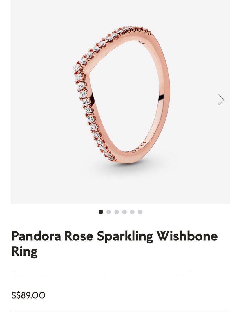 Pandora rose wishbone deals ring
