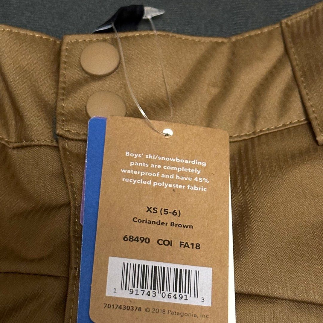 Patagonia Boys Snowshot Pants Snowboard Skiing