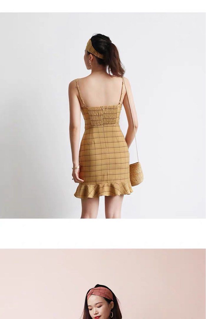 Plaid hotsell strappy dress