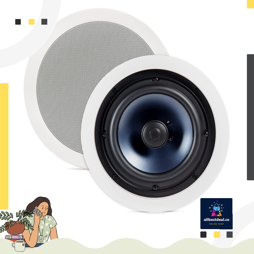 Polk Audio AW0080 B RC80i 2 Way In Ceiling In Wall Speakers Pair