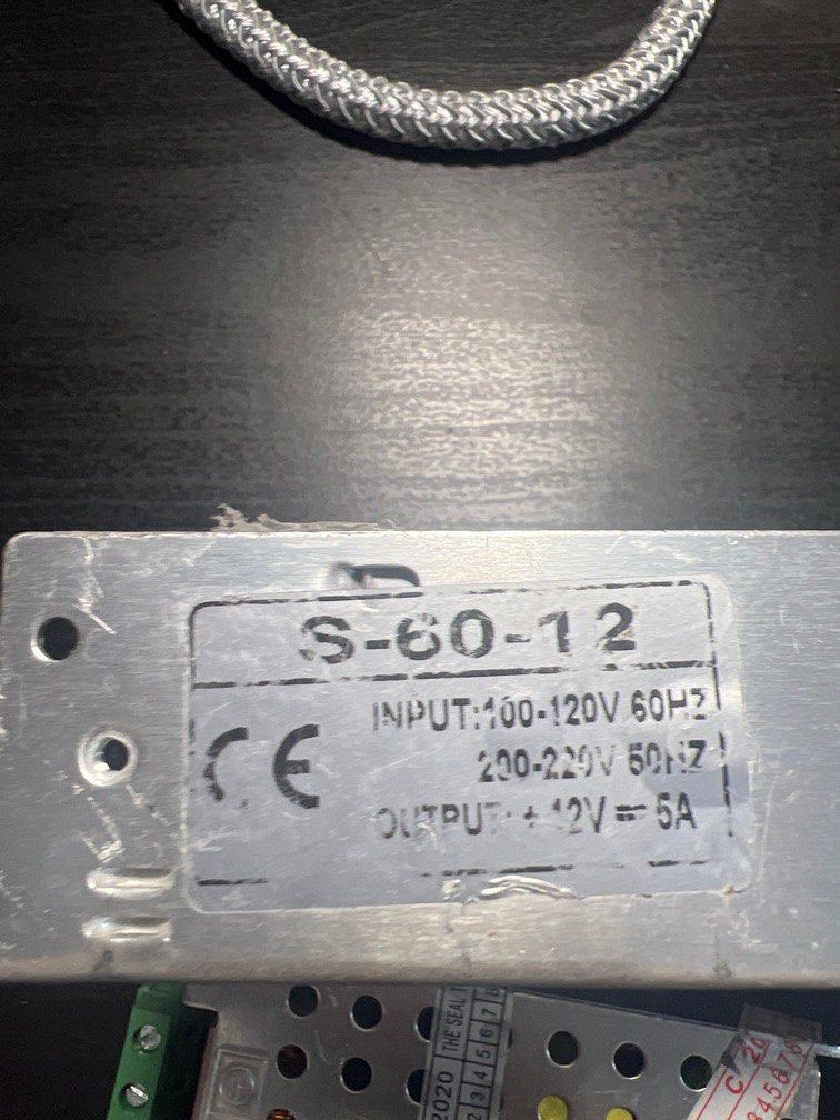 Power supply 12V 5A409719438490347522