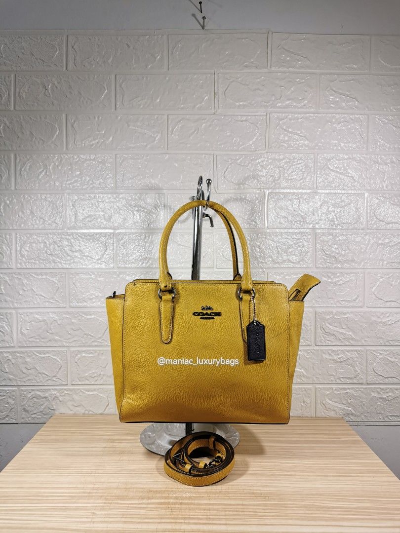 Coach leah sales satchel size