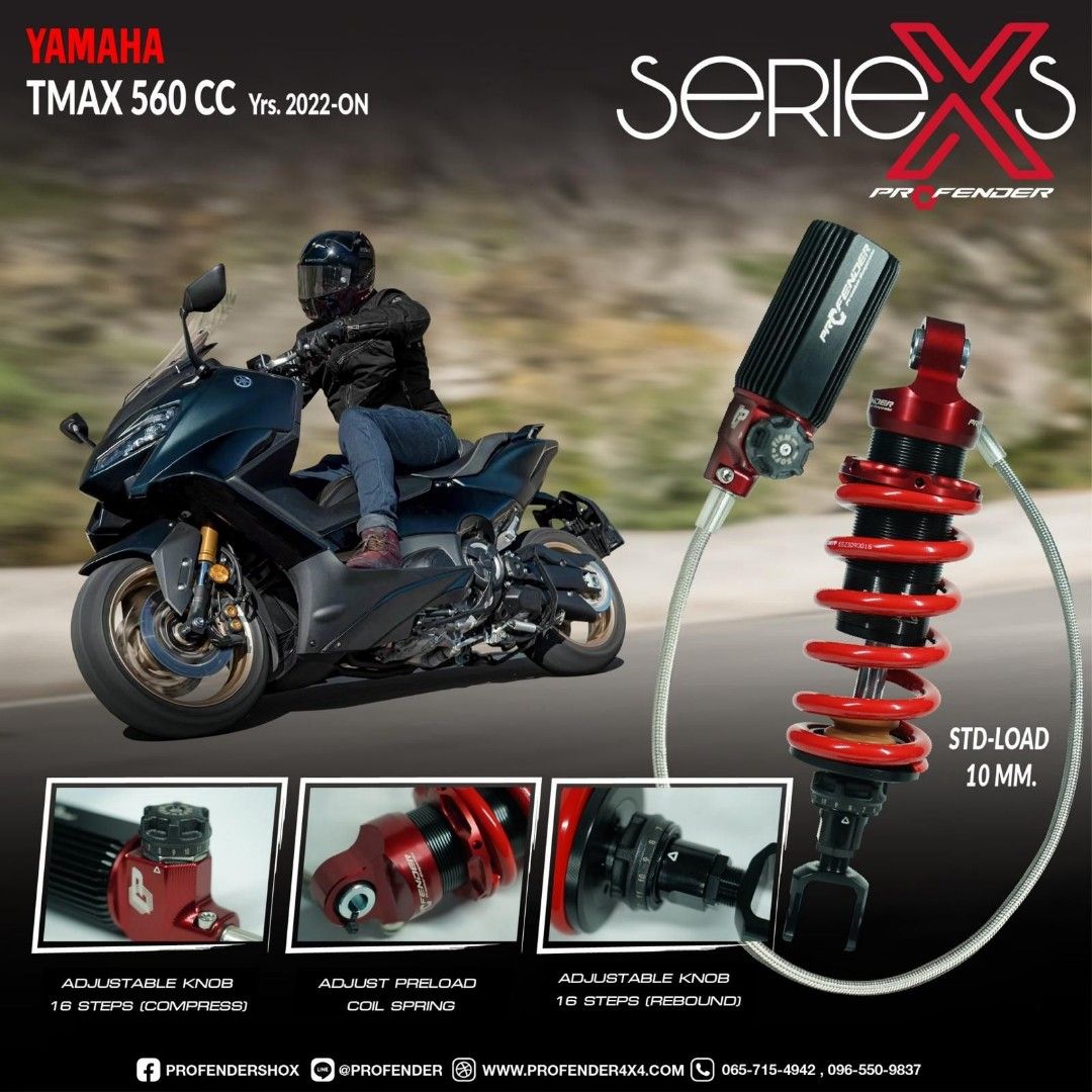 Profender X Series for Yamaha Tmax 17-23, Motorcycles, Motorcycle