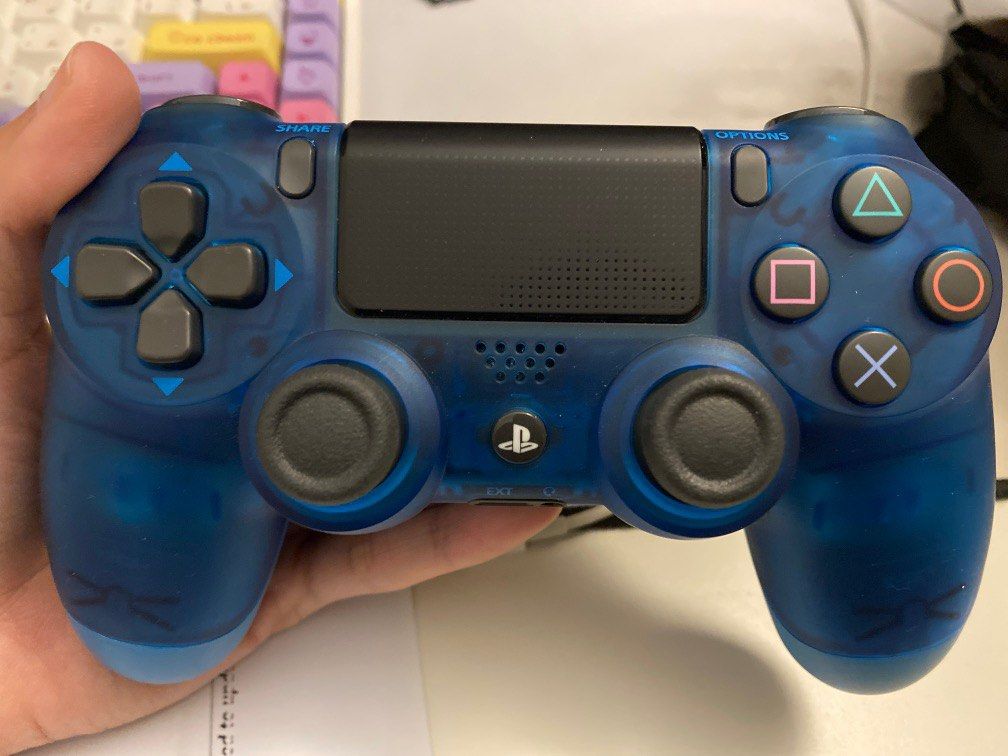 Clear blue ps4 controller sale
