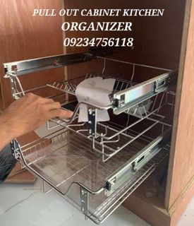PULL OUT CABINET KITCHEN ORGANIZER