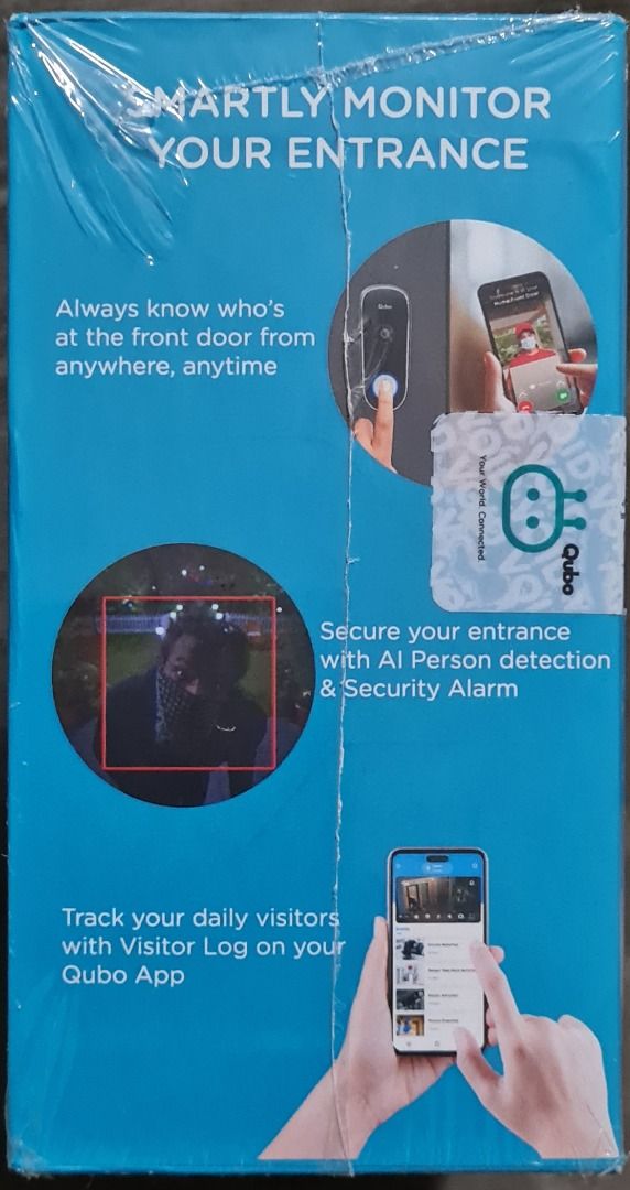 Qubo Smart WIFI Video Door bell, Furniture & Home Living, Security