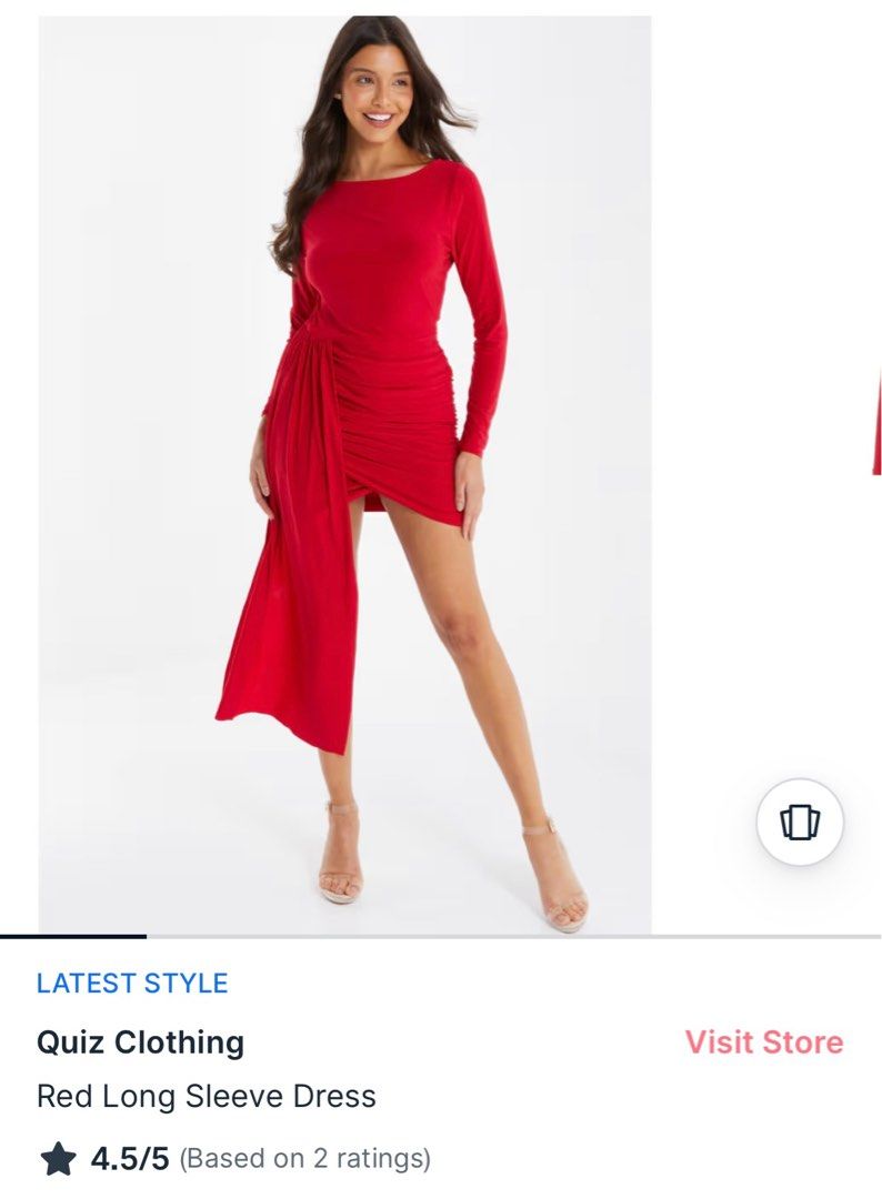 Red sales dress store