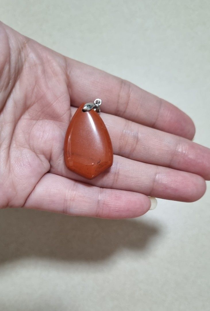 Red new arrivals jasper pendant