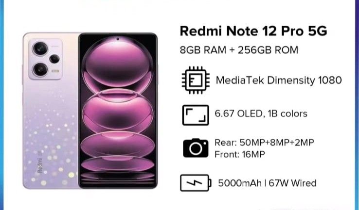 Xiaomi Redmi Note 12 Pro 5G 8GB 256GB Stardust Púrpura