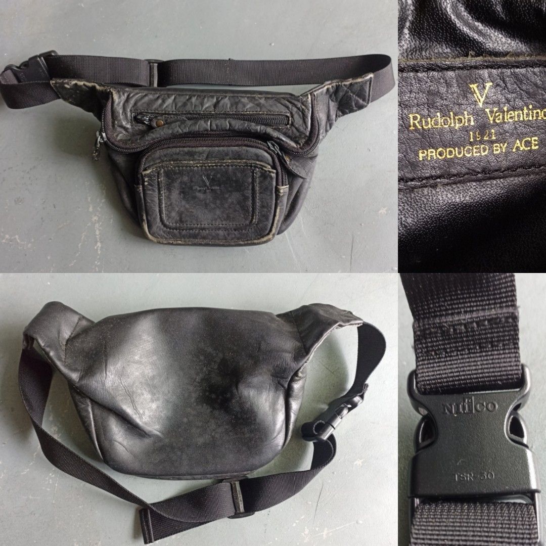 Rudolph Valentino by Ace waist bag porch PU leather distress