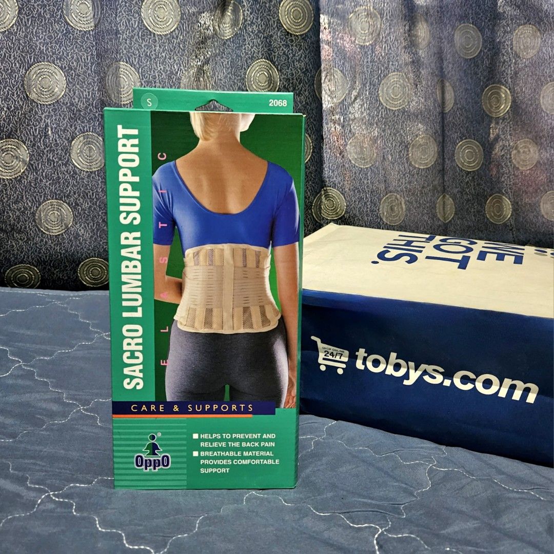 Sacro Lumbar Support (Original at Toby's) (Category: Braces, Support & Protection) located in Quezon City. Submitted by heartfreya (Listing ID 1270575720, Image 1). Description: Oppo Sacro Lumbar Support 100% Original Bought it worth 3,600 at Toby's Megamall It was specifically recommended by my Orthopedic & Physical Therapist to treat my lumbar pain & to correct my posture. Brand New, I haven't managed to use if kasi madalas akong naka-croptop I