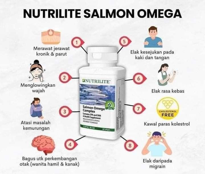 Salmon omega Nutrilite Amway, Health & Nutrition, Health Supplements