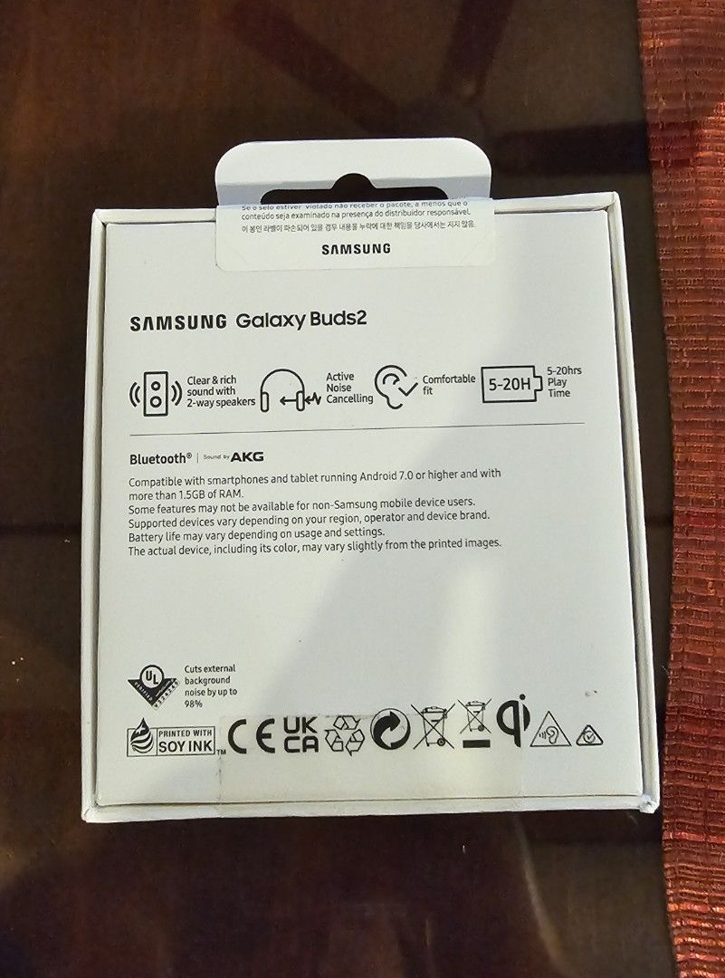 Samsung Galaxy Buds 2 (Category: Earphones) located in Mandaluyong City. Submitted by filmstrips (Listing ID 1270554050, Image 2). Description: Sealed and Brand new.