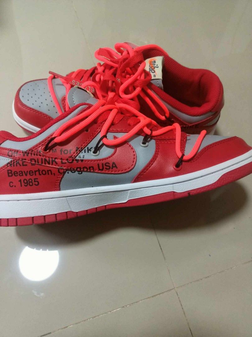 sb dunk off white red