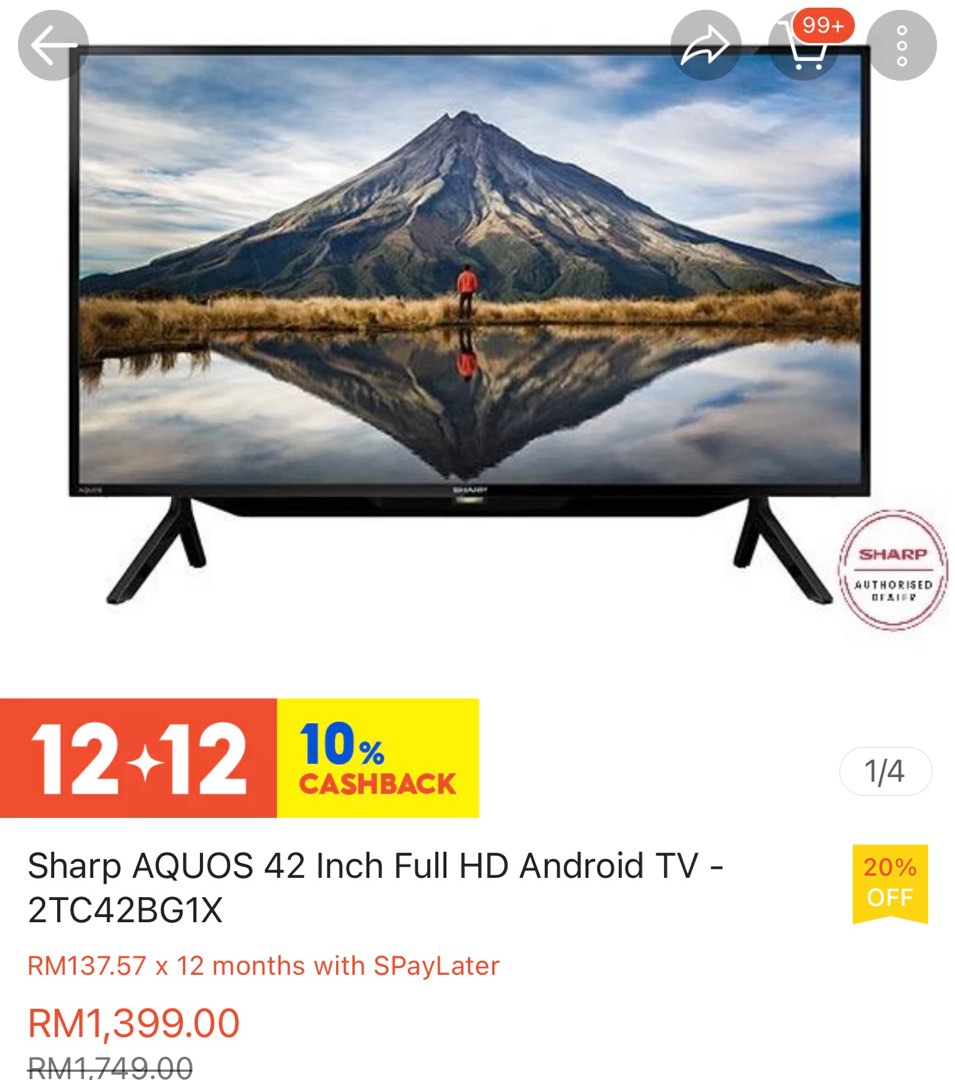 42 Inch Full HD TV 2T-C42BG1X