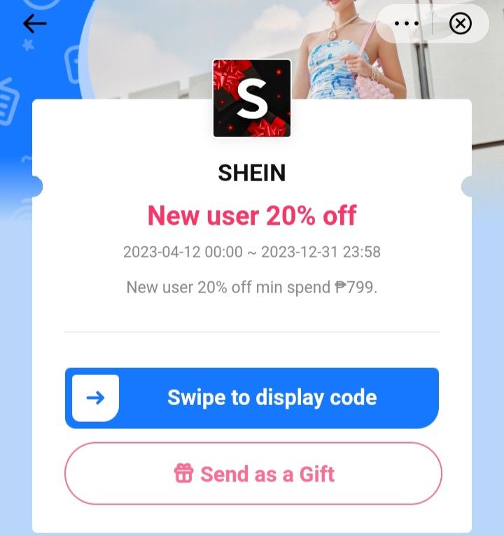 Shein New User 20 off Voucher Code Tickets Vouchers Store