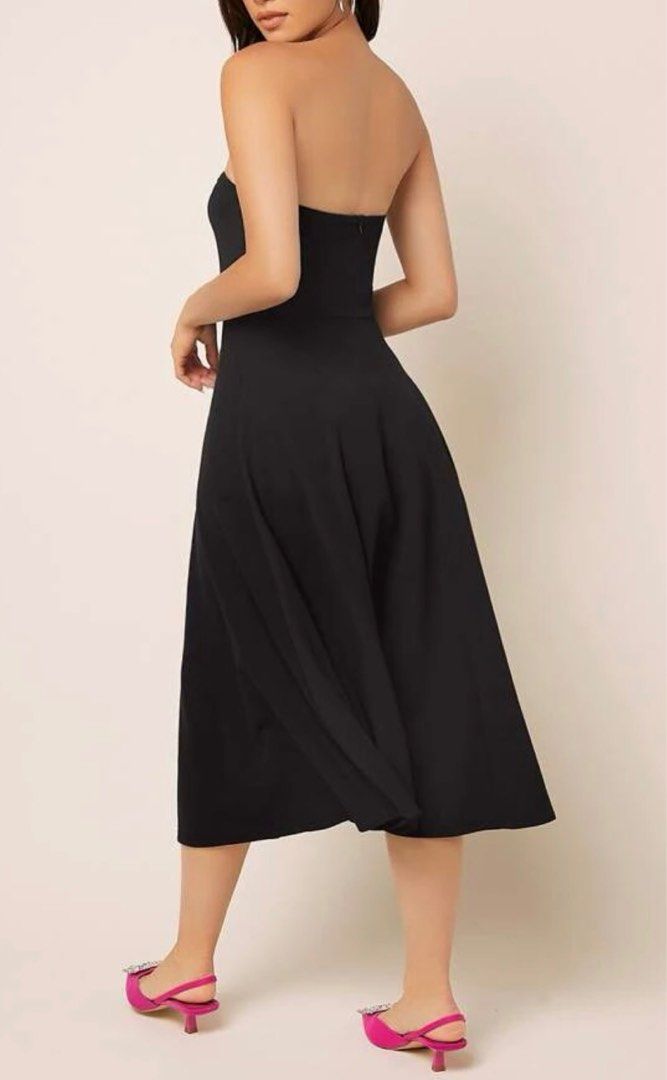 Shein Petite Solide Tube Dress, Women's Fashion, Dresses & Sets