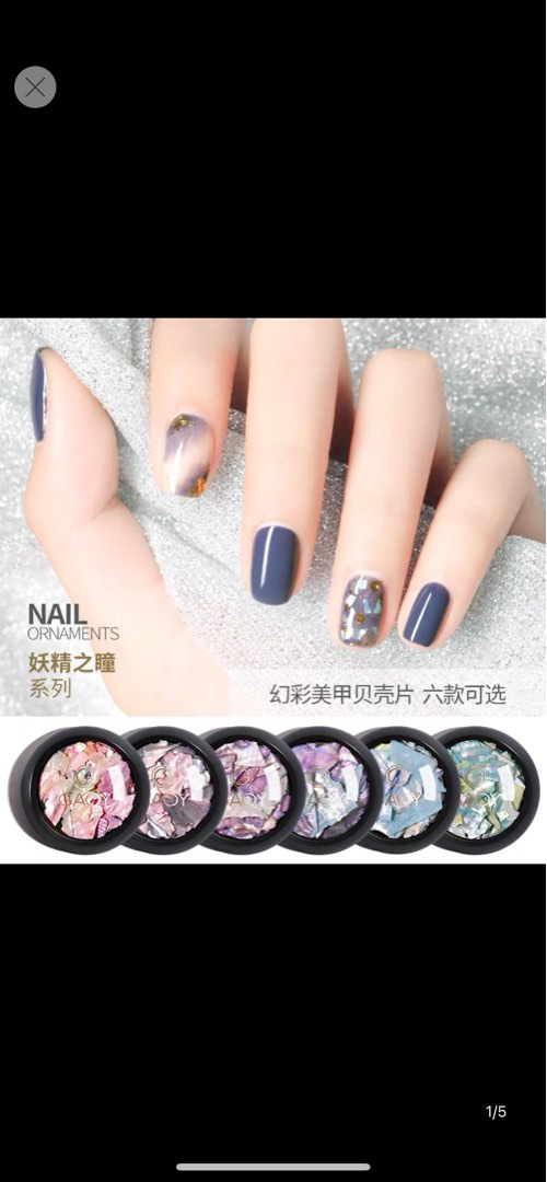 Shell nail art, Beauty & Personal Care, Hands & Nails on Carousell