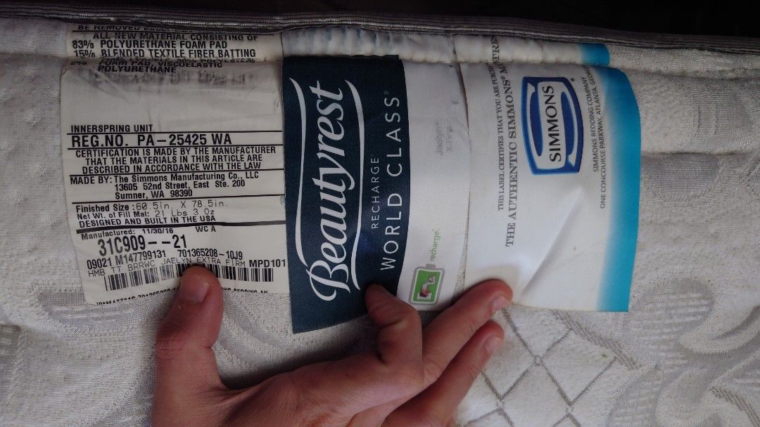 Simmons deals mattress mpd101