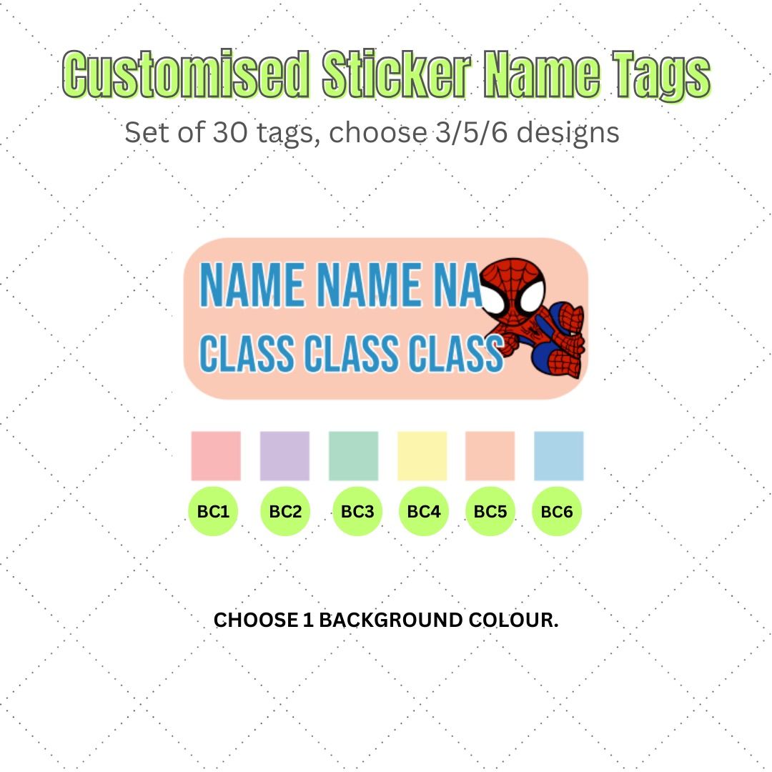 [Spiderman] Customised Sticker Name Tags / Labels, Hobbies & Toys ...