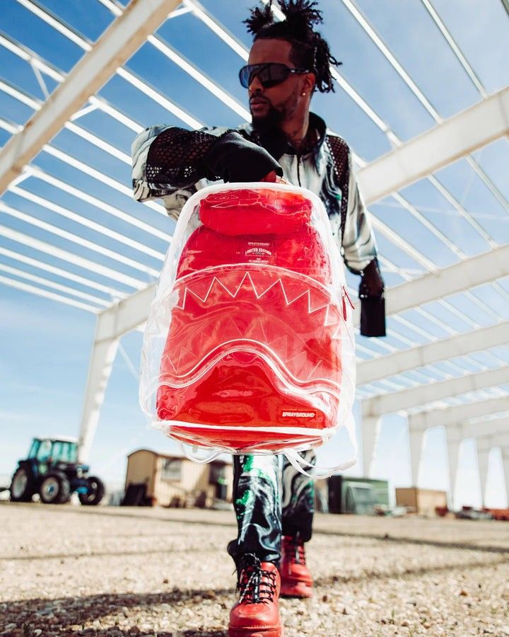 Sprayground clear sales shark backpack