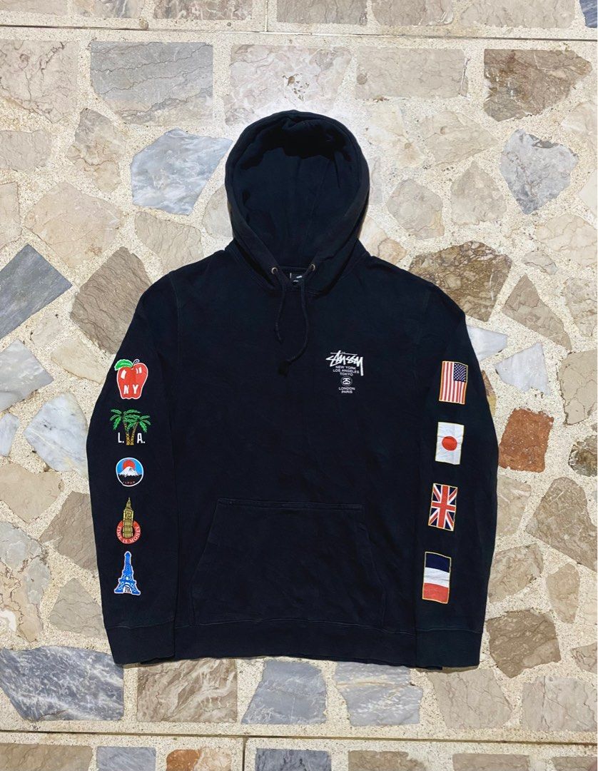 Stussy flag hoodie store