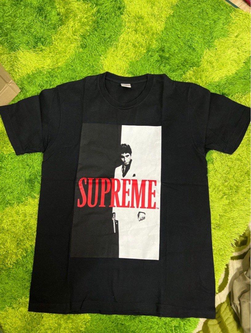 Supreme Scarface Black Tee T Shirt Men s Fashion Tops Sets Tshirts Polo Shirts on Carousell