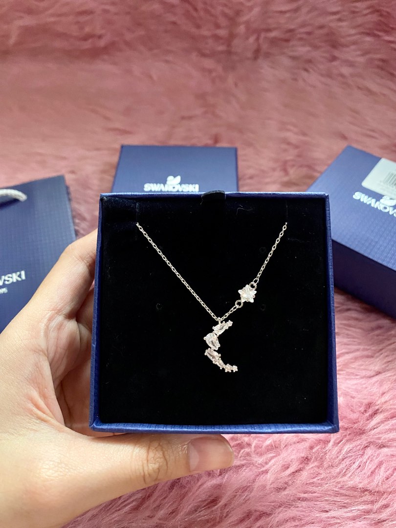 Swarovski moon star necklace discount