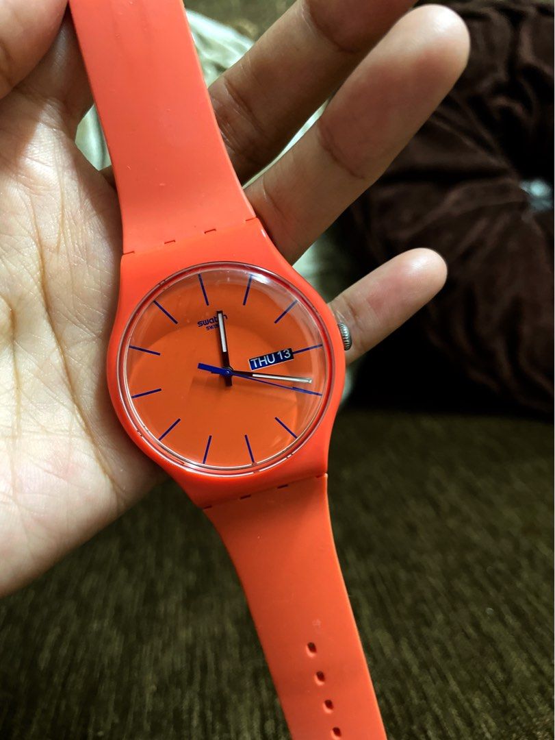 Swatch New Gent Orangy Pink Rebel Women s Fashion Watches