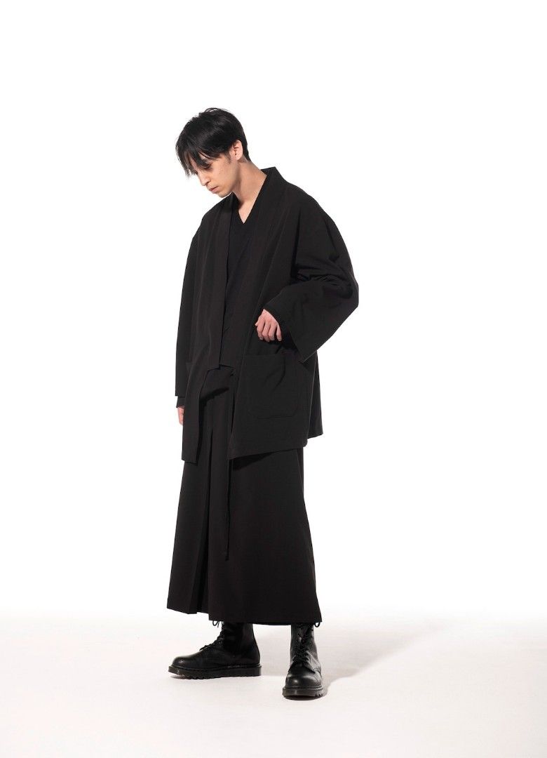 S'YTE Pe/Rayon Gabardine Stretch Kimono Haori Jacket 'black' (UM 
