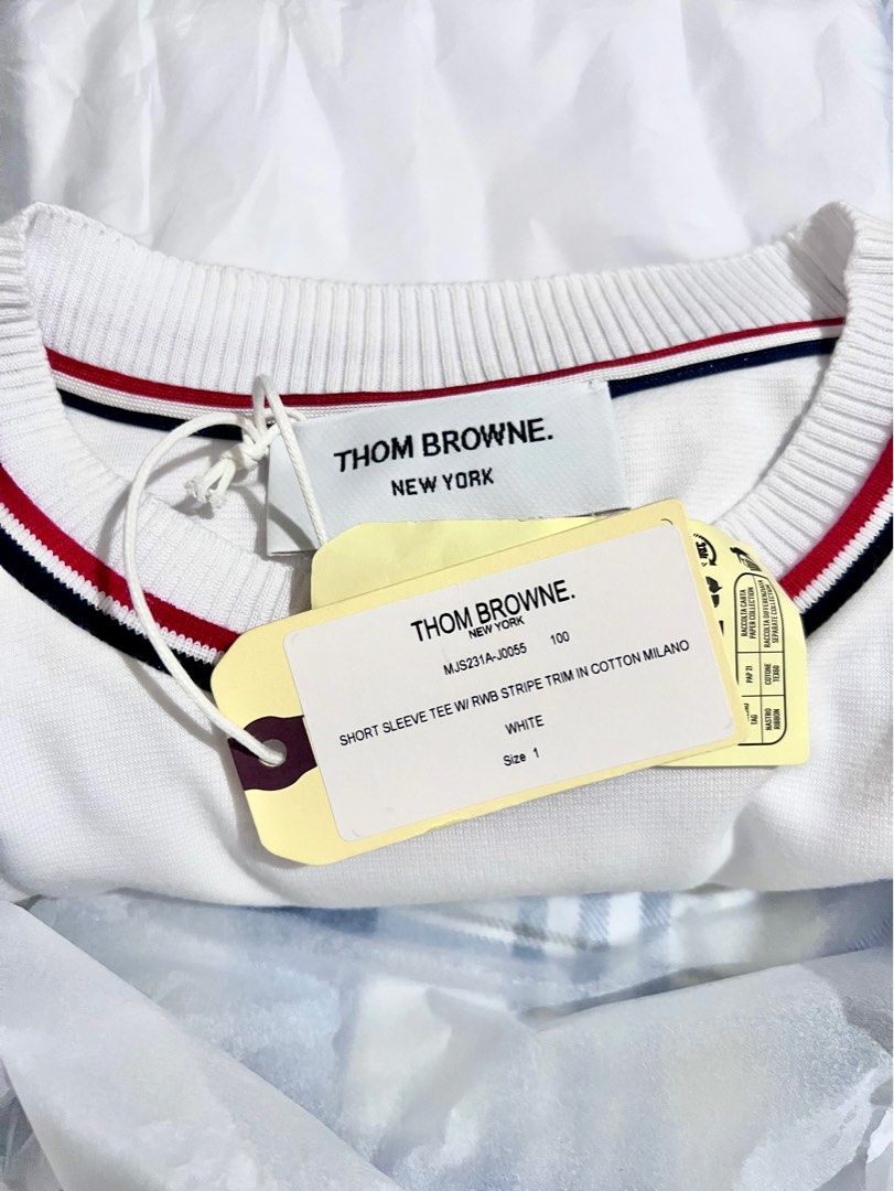 Thom Browne Crewneck T-Shirt (Size 1), Men's Fashion, Tops Sets