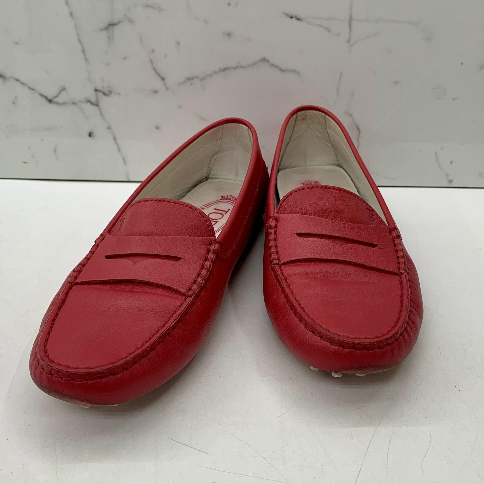 TOD S RED DRIVING 38 LOAFERS 237041485 KM