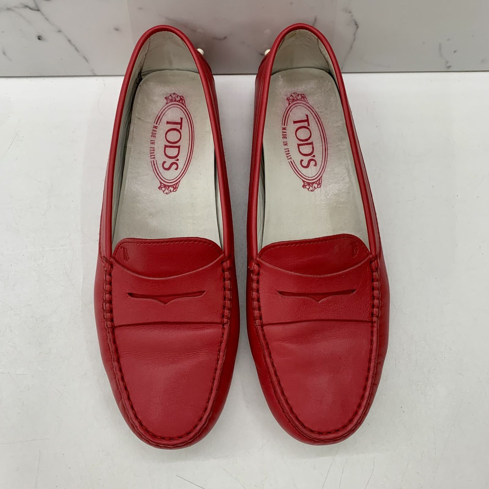 TOD S RED DRIVING 38 LOAFERS 237041485 KM