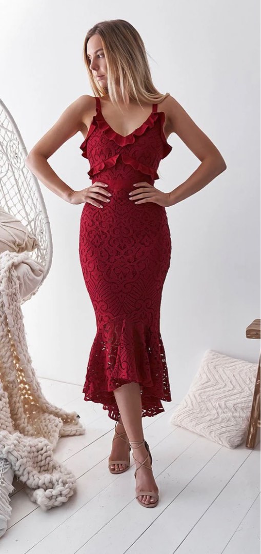 Two sisters the label Leanne dress red Women s Fashion Dresses