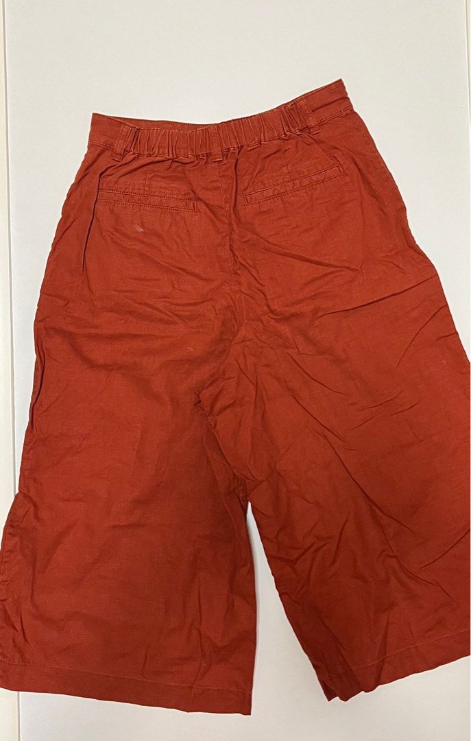 Uniqlo Cotton Linen Pants, Women's Fashion, Bottoms, Shorts on Carousell