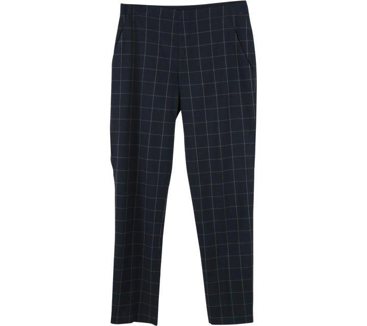 Uniqlo navy checkered pants Men s Fashion Bottoms Trousers on