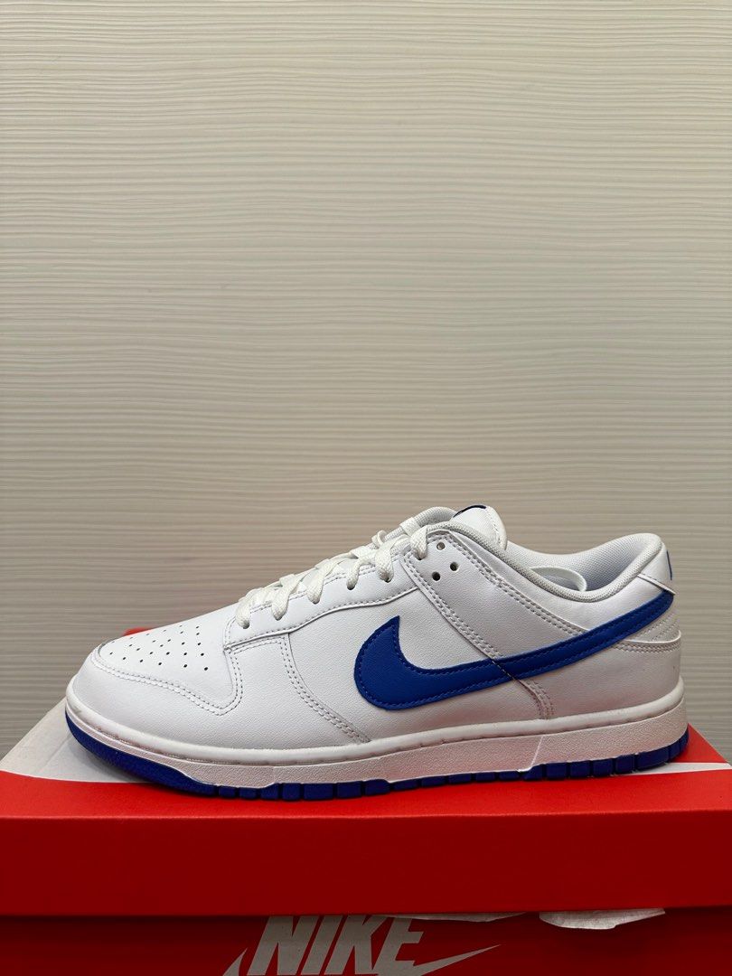White and clearance royal blue sneakers