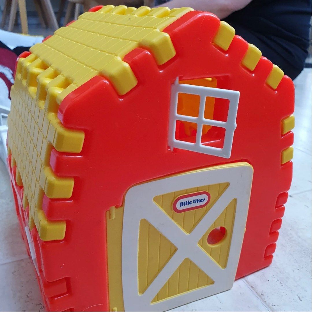Vintage 1989 Little Tikes Wee Waffle Blocks Farm Set Chunky people
