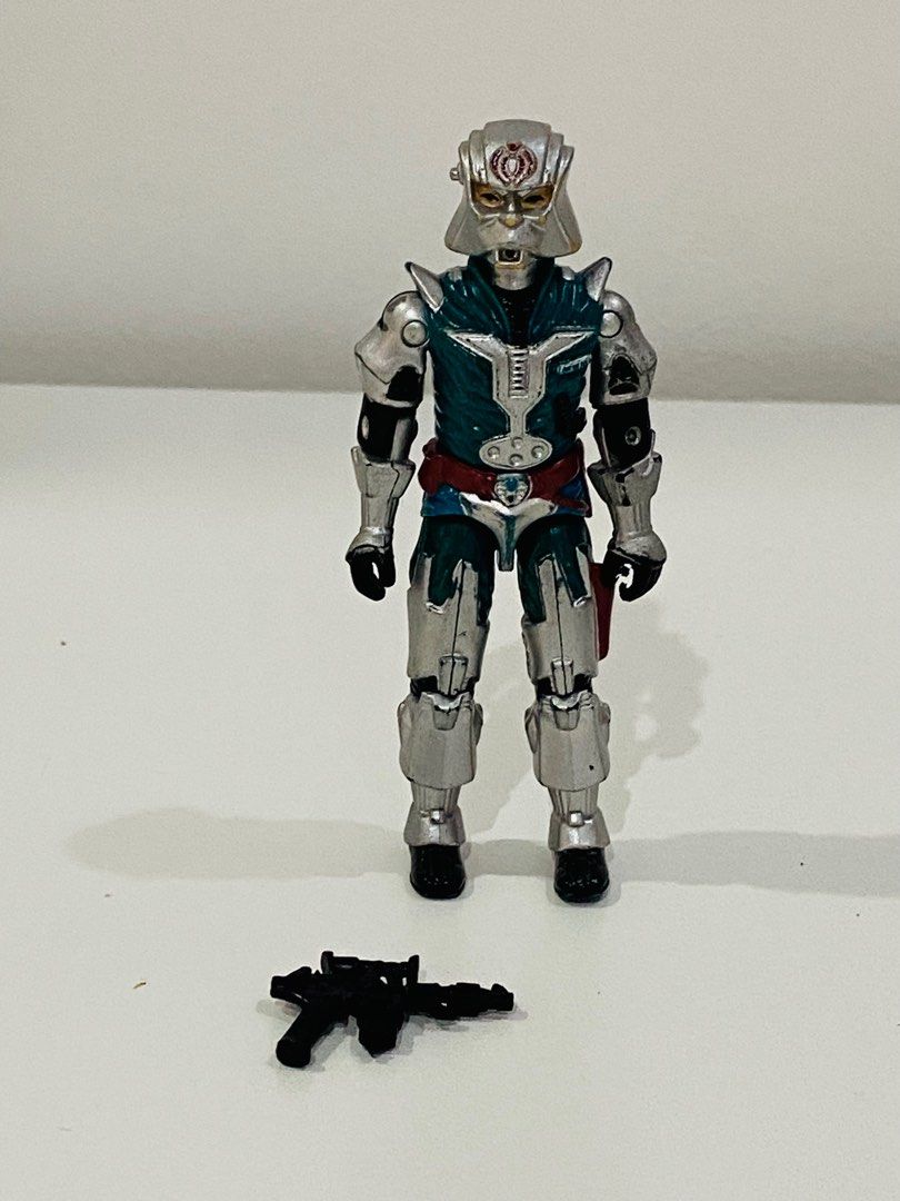 Vintage Cobra Commander V3 (Category: Action & Battle Toys) located in Paranaque City. Submitted by cfcisco (Listing ID 1270451663, Image 1). Description: Vintage GI Joe - Cobra Commander V3 Comes with gun No backpack O-ring replaced Discoloration in some parts Usual wear and tear for a 40 year old toy.