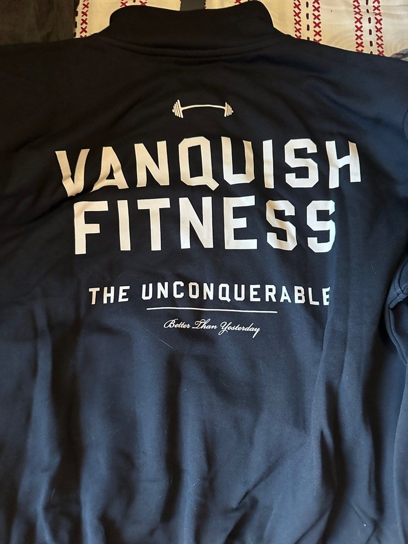 Vqfit Vanquish Fitness VANQUISH BLACK UNCONQUERABLE QUARTER ZIP 