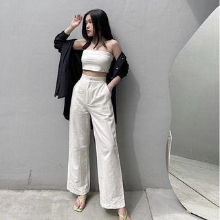 100+ affordable linen white pants For Sale