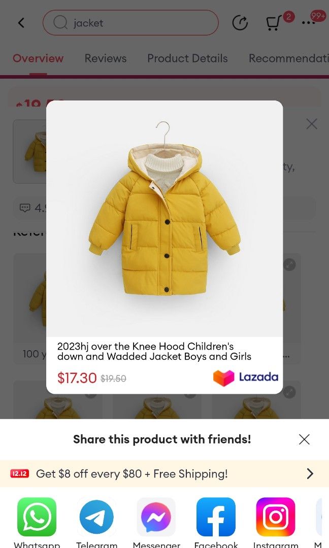 Girls yellow new arrivals winter coat