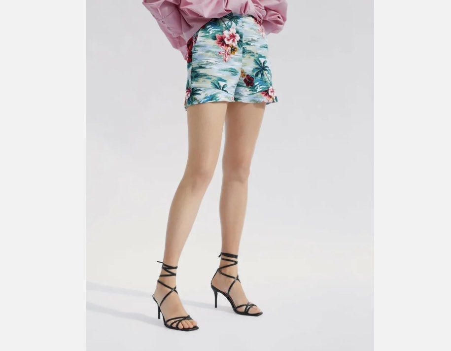 Zara floral shorts