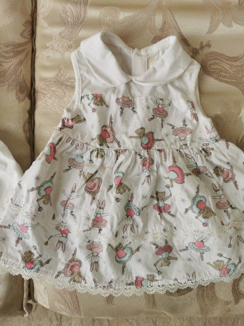 White cotton frock for baby girl outlet