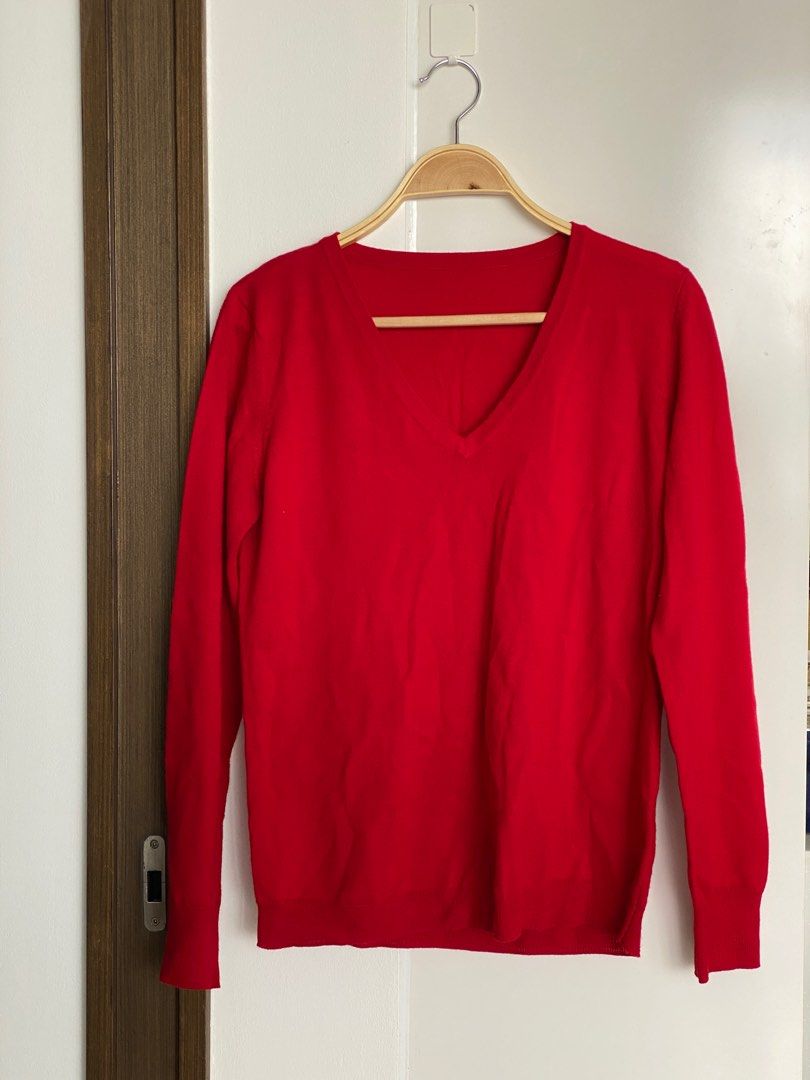 Red top sweater shirt