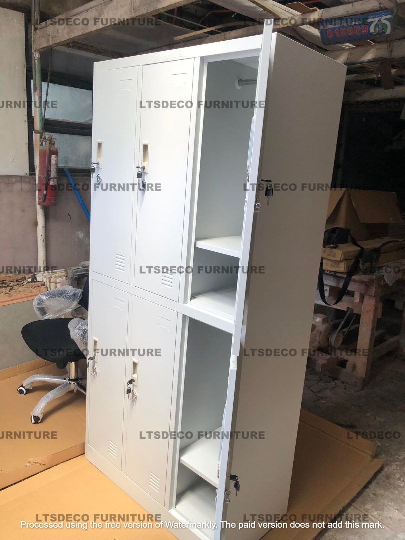 6 DOOR STEEL LOCKER OFFICE FURNITURE AND PARTITIONS, Furniture & Home ...