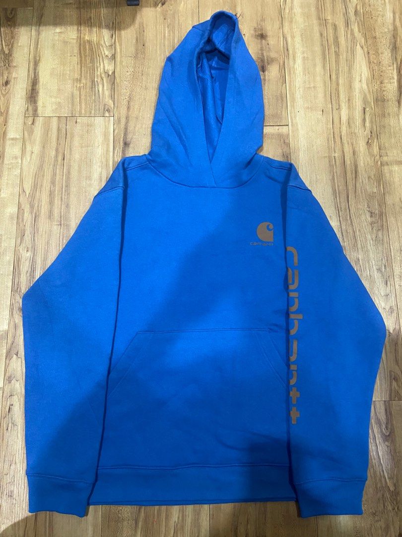Blue and online orange carhartt hoodie