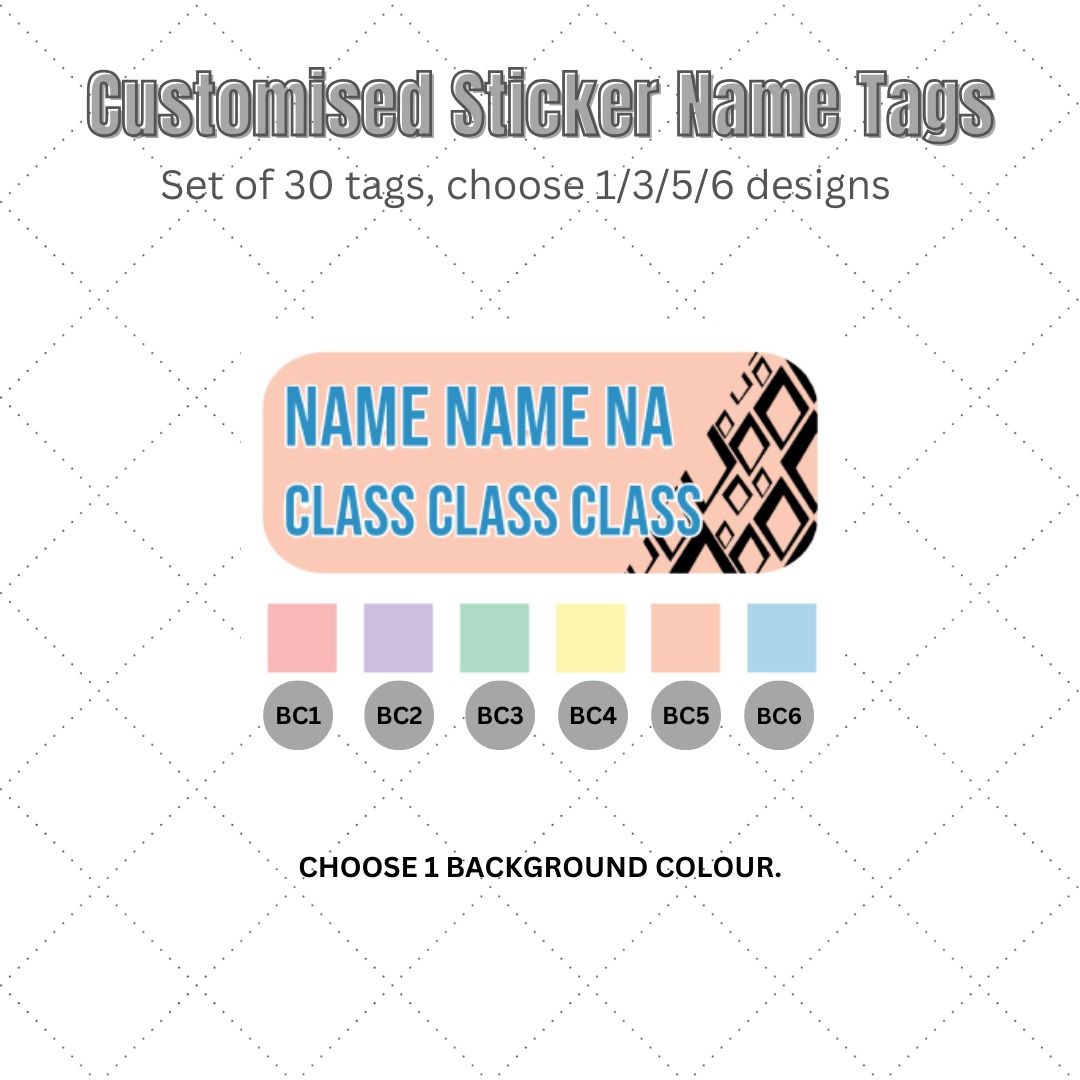 [Abstract] Customised Sticker Name Tags / Labels, Hobbies & Toys ...